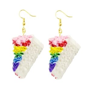 Colorful Cake Slice Earrings